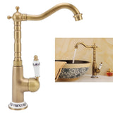 Darrahopens Home & Garden > Decor > Clocks Antique Kitchen Faucet Gold All Copper European Antique Hot Cold Mixed 360° Rotating Kitchen Bathroom Sink Faucet Antique Color In Australia - Darrahopens