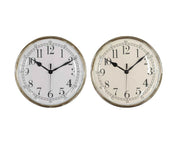 Darrahopens Home & Garden > Decor > Clocks Bulk 12 25cm Plastic Gold Chrome Look Wall Clock 2 Asst In Australia - Darrahopens