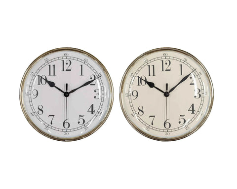 Darrahopens Home & Garden > Decor > Clocks Bulk 12 25cm Plastic Gold Chrome Look Wall Clock 2 Asst In Australia - Darrahopens