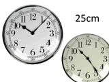 Darrahopens Home & Garden > Decor > Clocks Bulk 12 25cm Plastic Silver Chrome Look Wall Clock 2 Asst Sml In Australia - Darrahopens