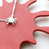 Darrahopens Home & Garden > Decor > Clocks Creative Splatter Design Wall Clock - Silent Movement, Modern Decorative Timepiece(red)