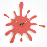 Darrahopens Home & Garden > Decor > Clocks Creative Splatter Design Wall Clock - Silent Movement, Modern Decorative Timepiece(red)