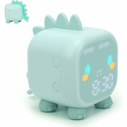 Darrahopens Home & Garden > Decor > Clocks Cute Kids Alarm Clock, Multifunctional Adjustable Night Light Countdown Snooze Voice Control Rechargeable Clock (Green)