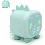 Darrahopens Home & Garden > Decor > Clocks Cute Kids Alarm Clock, Multifunctional Adjustable Night Light Countdown Snooze Voice Control Rechargeable Clock (Green)