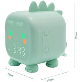 Darrahopens Home & Garden > Decor > Clocks Cute Kids Alarm Clock, Multifunctional Adjustable Night Light Countdown Snooze Voice Control Rechargeable Clock (Green)