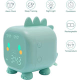 Darrahopens Home & Garden > Decor > Clocks Cute Kids Alarm Clock, Multifunctional Adjustable Night Light Countdown Snooze Voice Control Rechargeable Clock (Green)