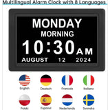 Darrahopens Home & Garden > Decor > Clocks Dementia Digital Clock for Seniors, Extra Large Electric Calendar Clock With 20 Alarms Auto DST and HD Display, 10 in, 1024 x 600P In Australia - Darrahopens