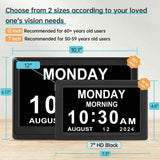 Darrahopens Home & Garden > Decor > Clocks Dementia Digital Clock for Seniors, Extra Large Electric Calendar Clock With 20 Alarms Auto DST and HD Display, 10 in, 1024 x 600P In Australia - Darrahopens