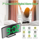 Darrahopens Home & Garden > Decor > Clocks Digital Alarm Clock For Bedroom, 7'' LED Mirror Screen, 2 Brightness, Temperature, DAte, Usb Powered, Memory Function