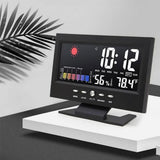 Darrahopens Home & Garden > Decor > Clocks Digital Weather Forecast Clock With Alarm Clock - Color LCD Display with Date, Temperature, Humidity Monitor & Voice-Activated Backlight