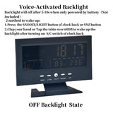 Darrahopens Home & Garden > Decor > Clocks Digital Weather Forecast Clock With Alarm Clock - Color LCD Display with Date, Temperature, Humidity Monitor & Voice-Activated Backlight