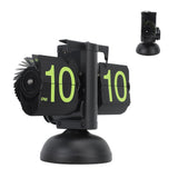 Darrahopens Home & Garden > Decor > Clocks European Style Retro Digital Flip Down Clock 304 Stainless Steel Auto Mechanical Digital Flip Desk Clock for Home Livingroom 12 Hours Black Frame Green Number In Australia - Darrahopens