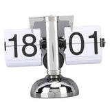Darrahopens Home & Garden > Decor > Clocks Flip Clock Large Number Battery Powered 304 Stainless Steel Tabletop Retro Flip Clock for Home Office 24 Hours White Page In Australia - Darrahopens