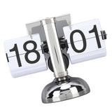 Darrahopens Home & Garden > Decor > Clocks Flip Clock Large Number Battery Powered 304 Stainless Steel Tabletop Retro Flip Clock for Home Office 24 Hours White Page In Australia - Darrahopens