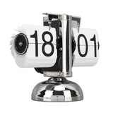 Darrahopens Home & Garden > Decor > Clocks Flip Clock Large Number Battery Powered 304 Stainless Steel Tabletop Retro Flip Clock for Home Office 24 Hours White Page In Australia - Darrahopens