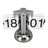 Darrahopens Home & Garden > Decor > Clocks Flip Clock Large Number Battery Powered 304 Stainless Steel Tabletop Retro Flip Clock for Home Office 24 Hours White Page In Australia - Darrahopens