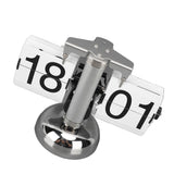 Darrahopens Home & Garden > Decor > Clocks Flip Clock Large Number Battery Powered 304 Stainless Steel Tabletop Retro Flip Clock for Home Office 24 Hours White Page In Australia - Darrahopens