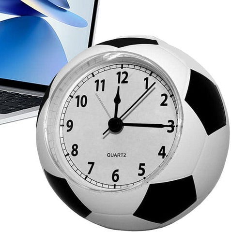 Darrahopens Home & Garden > Decor > Clocks Football Alarm Clock - Silent Non-Ticking Desk Clock | Kids Bedside Clock | Cute football design, easy-to-read analog display, perfect for kids' bedrooms, great birthday gift for boys and girls - White