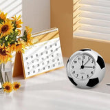 Darrahopens Home & Garden > Decor > Clocks Football Alarm Clock - Silent Non-Ticking Desk Clock | Kids Bedside Clock | Cute football design, easy-to-read analog display, perfect for kids' bedrooms, great birthday gift for boys and girls - White