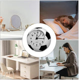 Darrahopens Home & Garden > Decor > Clocks Football Alarm Clock - Silent Non-Ticking Desk Clock | Kids Bedside Clock | Cute football design, easy-to-read analog display, perfect for kids' bedrooms, great birthday gift for boys and girls - White