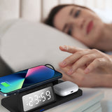 Darrahopens Home & Garden > Decor > Clocks Laser 3-in-1 Wireless Charging Station with Alarm Clock - Black