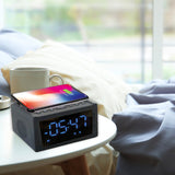 Darrahopens Home & Garden > Decor > Clocks Laser Alarm Clock with Wireless Charging & Bluetooth
