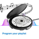 Darrahopens Home & Garden > Decor > Clocks Laser Portable CD MP3 Player with Anti-Skip Tech and Headphones