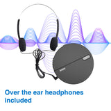 Darrahopens Home & Garden > Decor > Clocks Laser Portable CD MP3 Player with Anti-Skip Tech and Headphones