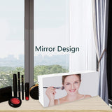 Darrahopens Home & Garden > Decor > Clocks LED Mirror Desk Clock with Snooze Function & Temperature Display Digital Alarm Clock, Large LED Display Mirror Clock with Snooze, Adjustable Brightness, Suitable for Home Bedroom Living Room Office Travel (White)