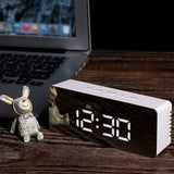 Darrahopens Home & Garden > Decor > Clocks LED Mirror Desk Clock with Snooze Function & Temperature Display Digital Alarm Clock, Large LED Display Mirror Clock with Snooze, Adjustable Brightness, Suitable for Home Bedroom Living Room Office Travel (White)