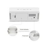 Darrahopens Home & Garden > Decor > Clocks LED Mirror Desk Clock with Snooze Function & Temperature Display Digital Alarm Clock, Large LED Display Mirror Clock with Snooze, Adjustable Brightness, Suitable for Home Bedroom Living Room Office Travel (White)