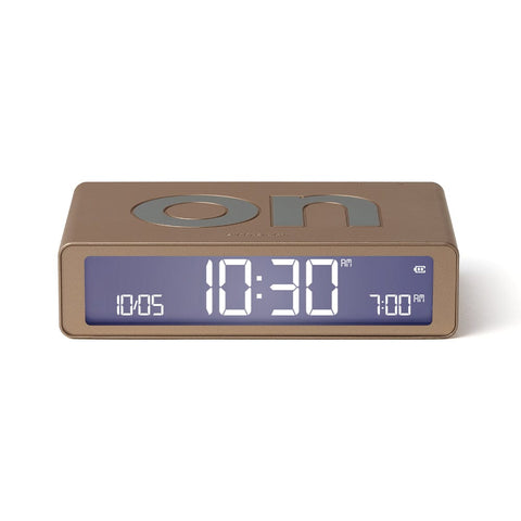 Darrahopens Home & Garden > Decor > Clocks Lexon Flip Classic Reversible Alarm Clock - Gold
