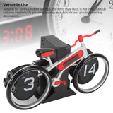 Darrahopens Home & Garden > Decor > Clocks Modern Bicycle Flip Clock – Creative Mechanical Desk Timepiece with Dual Rotating Wheels, Retro Design for Home Office Decor, Compact Size (Red)