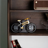 Darrahopens Home & Garden > Decor > Clocks Modern Bicycle Flip Clock – Creative Mechanical Desk Timepiece with Dual Rotating Wheels, Retro Design for Home Office Decor, Compact Size (Yellow)
