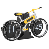 Darrahopens Home & Garden > Decor > Clocks Modern Bicycle Flip Clock – Creative Mechanical Desk Timepiece with Dual Rotating Wheels, Retro Design for Home Office Decor, Compact Size (Yellow)