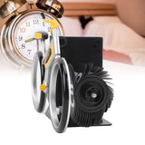 Darrahopens Home & Garden > Decor > Clocks Modern Bicycle Flip Clock – Creative Mechanical Desk Timepiece with Dual Rotating Wheels, Retro Design for Home Office Decor, Compact Size (Yellow)