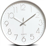 Darrahopens Home & Garden > Decor > Clocks Modern Silent Wall Clock 30 cm Silver Minimalist Quartz Movement