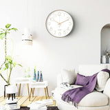 Darrahopens Home & Garden > Decor > Clocks Modern Silent Wall Clock 30 cm Silver Minimalist Quartz Movement