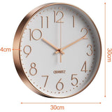 Darrahopens Home & Garden > Decor > Clocks Modern Silent Wall Clock 30 cm Silver Minimalist Quartz Movement