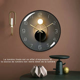 Darrahopens Home & Garden > Decor > Clocks Modern Silent Wall Clock, 30Cm Diameter ROund Digital Quartz Wall Clock, Suitable For Living ROom, Office, Bedroom,