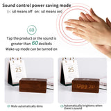 Darrahopens Home & Garden > Decor > Clocks Modern Wooden LED Desk Clock with Qi Charger