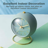Darrahopens Home & Garden > Decor > Clocks Retro Non-Ticking Analog Alarm Clock With Night Light, Silent, Easy Operation And Loud Alarm, Gift For Mom On Mother'S