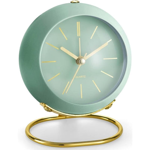 Darrahopens Home & Garden > Decor > Clocks Retro Non-Ticking Analog Alarm Clock With Night Light, Silent, Easy Operation And Loud Alarm, Gift For Mom On Mother'S