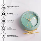 Darrahopens Home & Garden > Decor > Clocks Retro Non-Ticking Analog Alarm Clock With Night Light, Silent, Easy Operation And Loud Alarm, Gift For Mom On Mother'S