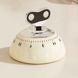 Darrahopens Home & Garden > Decor > Clocks Vintage Magnetic Mechanical Kitchen Timer, 60-Minute Countdown Timer for the Fridge, Battery-Free Cooking Alarm—White