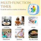 Darrahopens Home & Garden > Decor > Clocks Visual Timer for Kids, 60 Minutes Countdown Timer for Classroom, Kitchen, Home, Office, Study, Pomodoro Timer, No Ticking Tools for Kids (Blue)