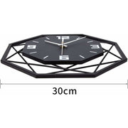 Darrahopens Home & Garden > Decor > Clocks Wall Clock Wood Metal 30Cm Silent Non Ticking Wall Clock Living ROom Bedroom Kitchen Office Large Wall Clock Modern