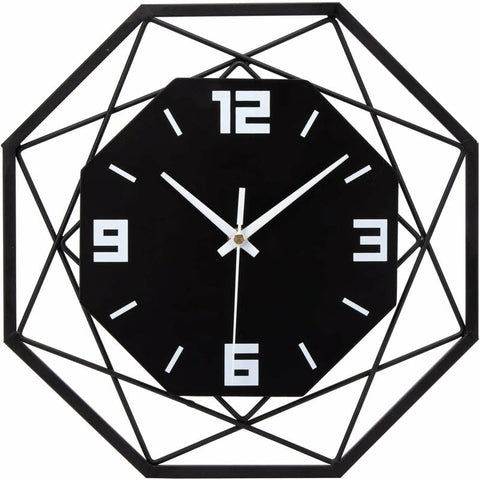 Darrahopens Home & Garden > Decor > Clocks Wall Clock Wood Metal 30Cm Silent Non Ticking Wall Clock Living ROom Bedroom Kitchen Office Large Wall Clock Modern