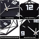 Darrahopens Home & Garden > Decor > Clocks Wall Clock Wood Metal 30Cm Silent Non Ticking Wall Clock Living ROom Bedroom Kitchen Office Large Wall Clock Modern