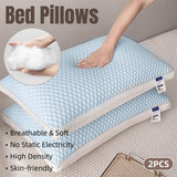 Darrahopens Home & Garden > Decor > Cushions & Throws 2pcs Breathable Pillow Set for Summer Comfort Soft for Home Use Sleeping Support